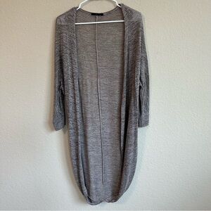 Püsch Open Cardigan Long Knit Sweater Duster Beige Tan Space Dyed Long Cozy